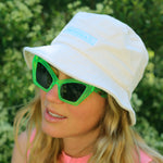 Load image into Gallery viewer, WHITE CORDS BUCKET HAT
